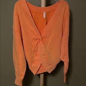 FP Movement by Free People Orange Knotted Sweatshirt